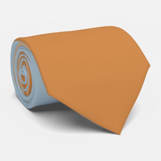 Cravate Rust Orange bleu clair gris gris gris (Roulé)