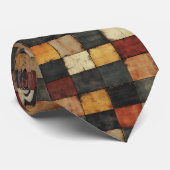 Cravate Rustic Automne Plaid Motif (Roulé)