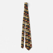 Cravate Rustic Automne Plaid Motif (Dos)