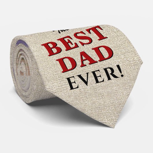 Cravate Rustic Best Dad Ever Father`s Day Photo (Roulé)