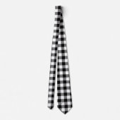 Cravate Rustic Farmhouse Black & White Checkered (Dos)