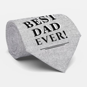 Cravate Rustic Grey Meilleur papa Jamais Père