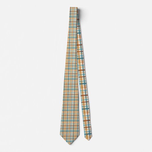 Cravate Rustic Plaid Pattern Necktie Tie (Devant)