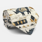 Cravate Rustic Rhino Tribal Pattern (1) (Roulé)