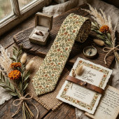 Cravate Rustic Vintage Wildflower Vine