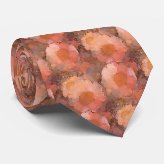 Cravate Rustic Watercolor Daisy Floral Pattern (Roulé)