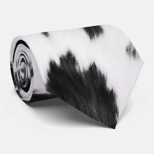 Cravate Rustique Pays Occidental Noir Blanc Cachet (Roulé)