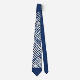 Cravate Rythme Bleu | Motif Géométrique Bleu Indigo