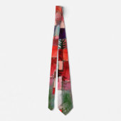 Cravate Rythmes vert rouge et jaune violet par Paul Klee (Dos)
