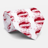 Cravate S.W.A.K. Scellé Avec Un Baiser ! Cœurs rouges (Roulé)