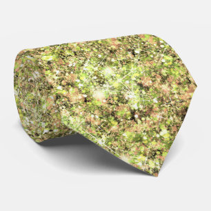 Cravate Sable Océan Glitz Vert Lumière Marron Sirène Paill