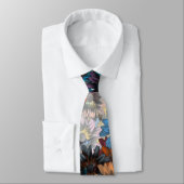 Cravate Sabot floral bleu (Attaché)