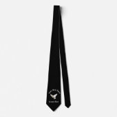 Cravate Sacrament Confirmation Dove Spirit Noir Blanc (Devant)