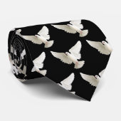 Cravate Sacrament Confirmation Dove Spirit Noir Blanc (Roulé)