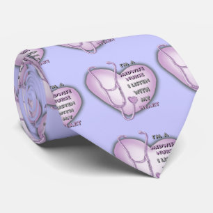 Cravate Sage-femme infirmière Purple Heart