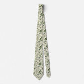 Cravate Sage Green Botanicals Groom Wedding Groomsmen  (Devant)