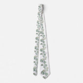 Cravate Sage Green Eucalyptus Vert Mariage blanc (Dos)
