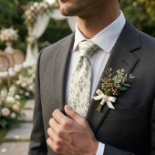 Cravate Sage Green Eucalyptus Wedding