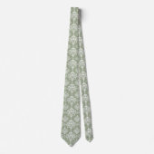 Cravate Sage Green Floral Damask Patte Groomsmen Mariage (Devant)