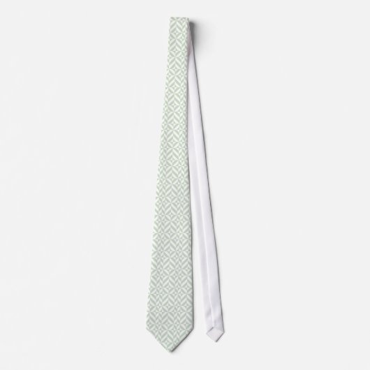 Cravate Sage Green Geometric Deco Cube Pattern (Devant)