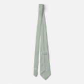 Cravate Sage Green Groomsmen initial Monogramme Monogramme (Dos)