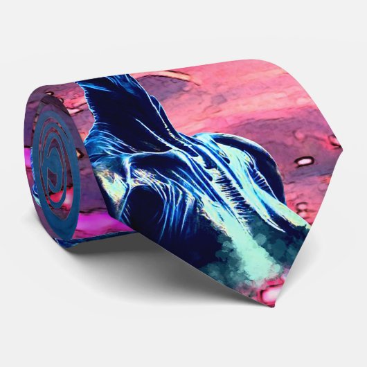 Cravate Sagesse Alien Psychédélique Scifi Art (Roulé)