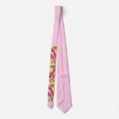 Cravate saigner les coeurs fleurs imprimer (Dos)