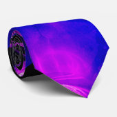 Cravate SAINT GEORGE ET DRAGON Bleu Violet Rose fractal (Roulé)