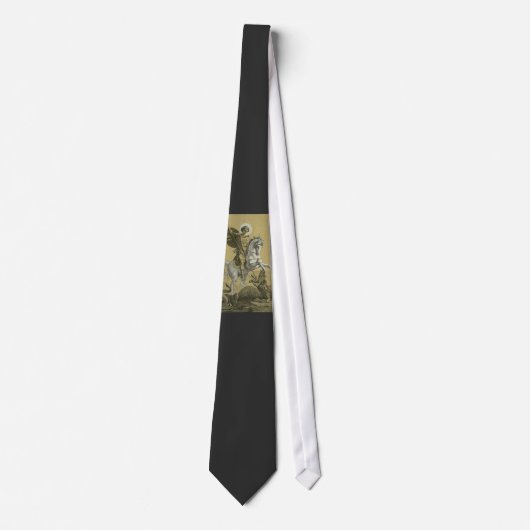 Cravate Saint George – Premium "Sunburst Gold" Art (Devant)