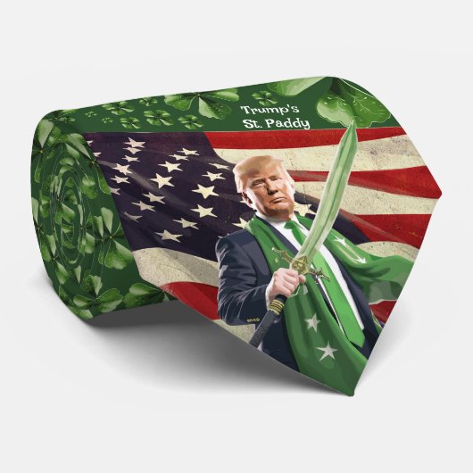 Cravate Saint Paddy de Trump (Roulé)