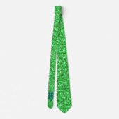 Cravate Saint-Patrick jour étincelle paillettes Kelly vert (Dos)