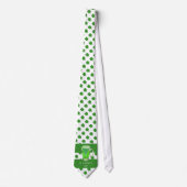 Cravate Saint Patrick`s day Bière verte Motif Shamrock (Devant)