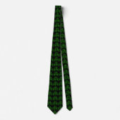 Cravate Saint Patrick’s jour vert noir plaid shamrock (Devant)