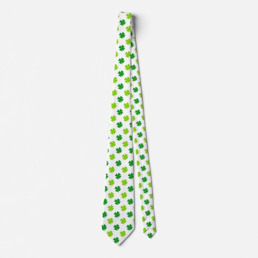 Cravate Saint Patrick's Day Clover Feuille Motif-54601 (Devant)