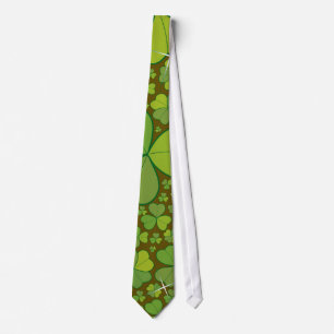 Cravate Saint Patrick's Day Lucky Clovers Shamrock irlanda