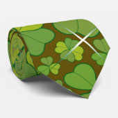 Cravate Saint Patrick's Day Lucky Clovers Shamrock irlanda (Roulé)