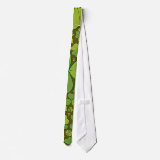 Cravate Saint Patrick's Day Lucky Clovers Shamrock irlanda (Dos)