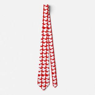 CRAVATE SAINT VALENTIN COEURS ROUGES ET BLANCS SAINT VALEN