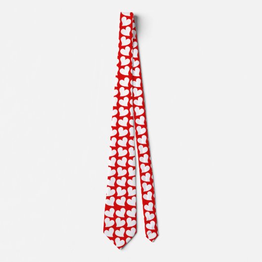 CRAVATE SAINT VALENTIN COEURS ROUGES ET BLANCS SAINT VALEN (Devant)