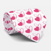 Cravate Saint-Valentin Coeurs Tordus (Roulé)