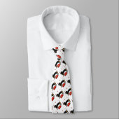 Cravate Saint Valentin Dachshund (noir & bronzette) - Mign (Attaché)