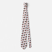 Cravate Saint Valentin Dachshund (noir & bronzette) - Mign (Devant)