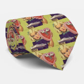 Cravate Saint-Valentin Mignon Vintage, Fille avec Chocolat (Roulé)