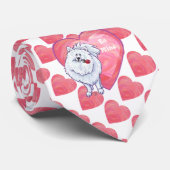 Cravate Saint Valentin Poméranie Blanche (Roulé)
