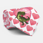 Cravate Saint Valentin Tyrannosaurus (Roulé)