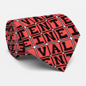 Cravate Saint-Valentin, vacances (Roulé)