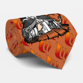 Cravate Sainte Catherine de Sienne avec Coeur Crucifix (Roulé)