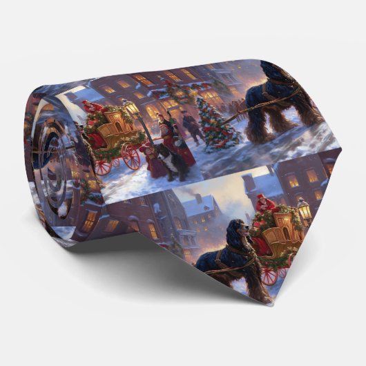 Cravate Saison de Noël Cocker Spaniel (Roulé)