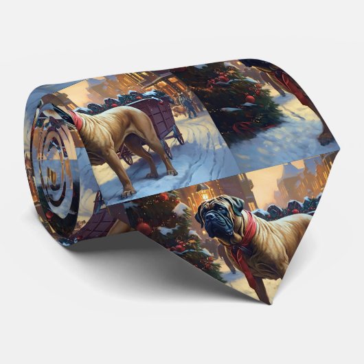 Cravate Saison de Noël de Bullmastiff (Roulé)