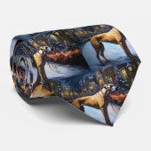 Cravate Saison de Noël de Rhodesian Ridgeback (Roulé)